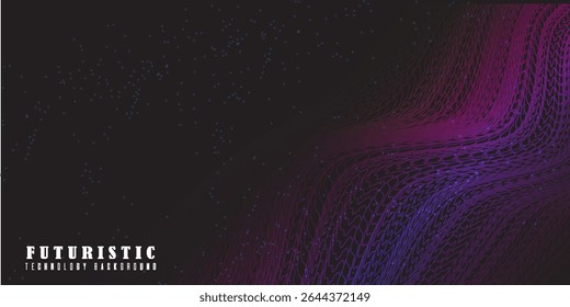 Fondo de líneas Abstractas de colores. Fondo de Tecnología moderno en Ilustración vectorial