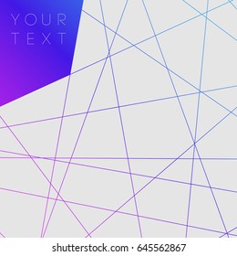 Colorful Abstract Lines with Copy-Space on Grey Background | EPS10 Vector