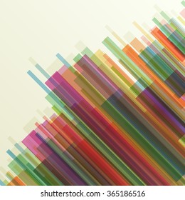 Colorful abstract lines transparent background concept vector illustration