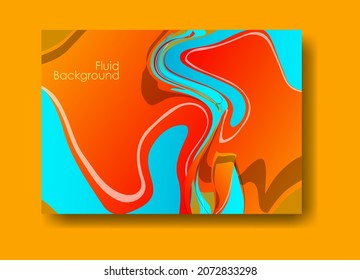 Colorful abstract liquid background. Liquid dynamic gradient wave. Liquid marble texture. Vector illustration