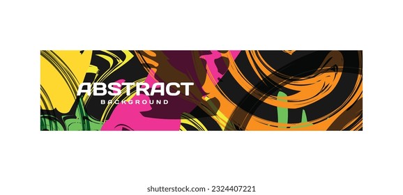 Colorful abstract liquid banner template design background vector