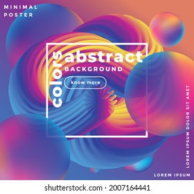 Colorful abstract liquid effect background. Liquid shape landing page