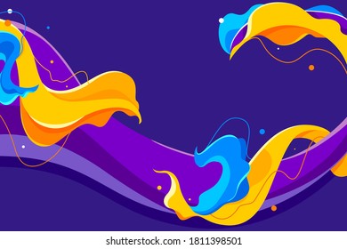 colorful abstract and liquid flow background for brochure, flyer, banner, or branding template
