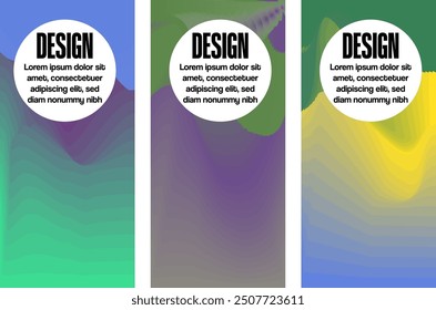 Colorful abstract liquid and fluid. Minimalist geometric pattern gradients. Eps10 vector.