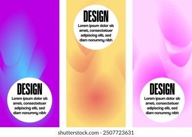Colorful abstract liquid and fluid. Minimalist geometric pattern gradients. Eps10 vector.