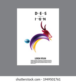Colorful abstract liquid and fluid poster and cober design.Minimal geometric pattern gradients background