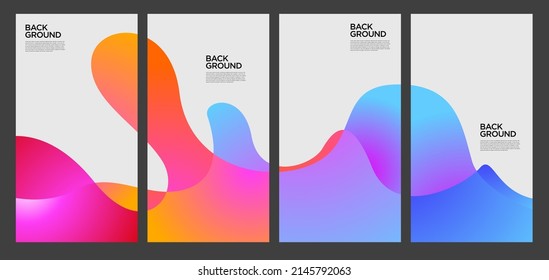 Forma colorida abstracta de líquido y fluido para el diseño de pancartas y folletos