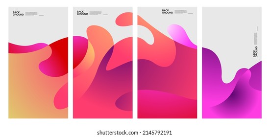 Colorful abstract liquid and fluid shape for banner and brochure design