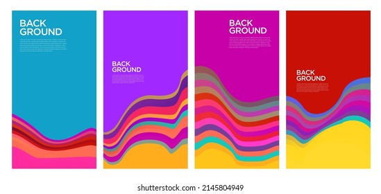 Colorful abstract liquid and fluid shape for banner and brochure design