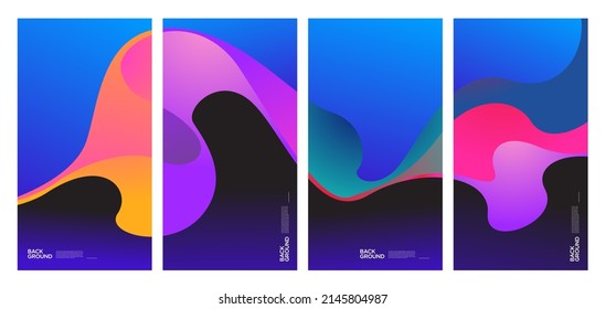 Colorful abstract liquid and fluid shape for banner and brochure design