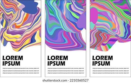 Colorful abstract liquid and fluid shape for banner and brochure design