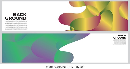 Forma colorida abstracta líquida y fluida para el diseño de Anuncio y folleto