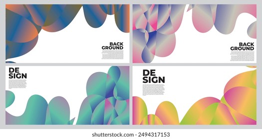 Forma colorida abstracta líquida y fluida para el diseño de Anuncio y folleto