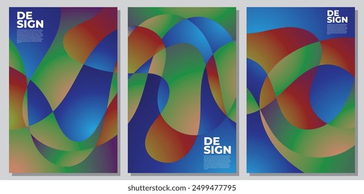 Forma líquida y fluida abstracta colorida para el diseño del Anuncio y del folleto