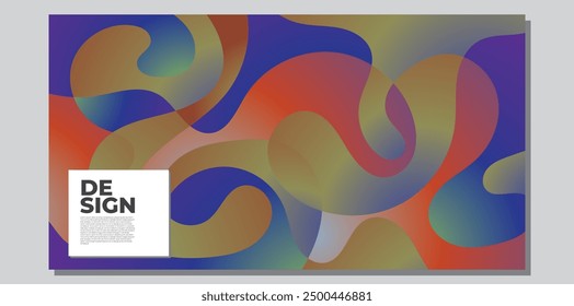 Colorful abstract liquid and fluid shape for banner and brochure design