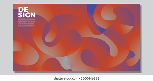 Colorful abstract liquid and fluid shape for banner and brochure design