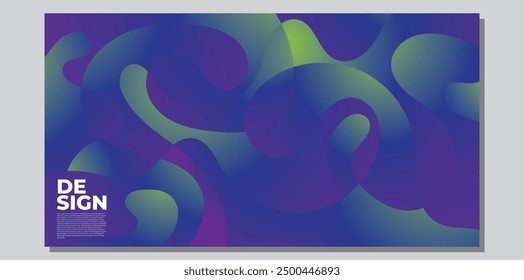 Forma líquida y fluida abstracta colorida para el diseño del Anuncio y del folleto