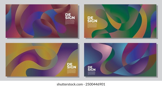 Colorful abstract liquid and fluid shape for banner and brochure design