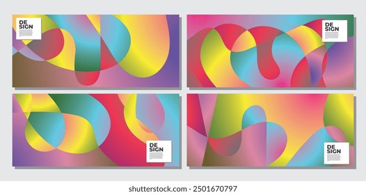Forma líquida y fluida abstracta colorida para el diseño del Anuncio y del folleto