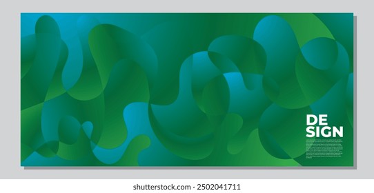 Colorful abstract liquid and fluid shape for banner and brochure design