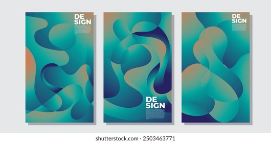 Colorful abstract liquid and fluid shape for banner and brochure design
