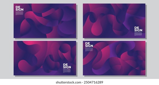 Colorful abstract liquid and fluid shape for banner and brochure design
