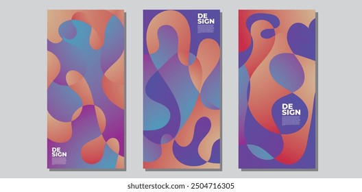 Forma líquida y fluida abstracta colorida para el diseño del Anuncio y del folleto