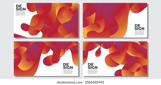 Colorful abstract liquid and fluid shape for banner and brochure design