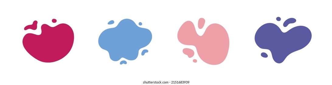 Colorful abstract liquid form design. Bright dynamic shapes for marketing banner, logo, social post.