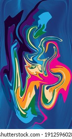 Colorful abstract liquid paint background. Modern screen vector design for mobile