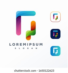 Colorful abstract logo design ready to use