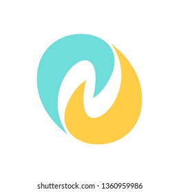 Colorful abstract logo design template