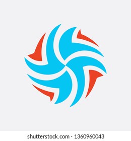 Colorful abstract logo design template