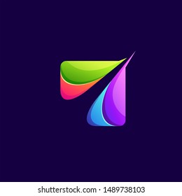 colorful abstract logo design vector
