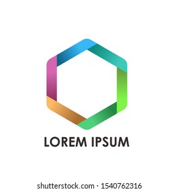 colorful abstract logo design vector 