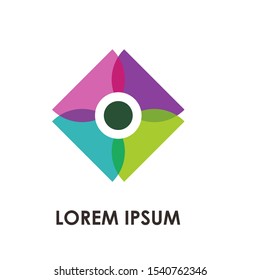 colorful abstract logo design vector 
