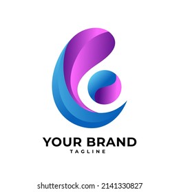 ilustración vectorial de diseño de logotipo colorido abstracto