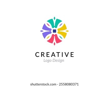 Colorful Abstract Logo Design Vector