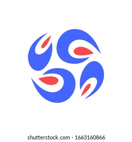 Farbiges abstraktes Logo. Symboldesign. Vorlagenelemente - Vektorillustration-Zeichen