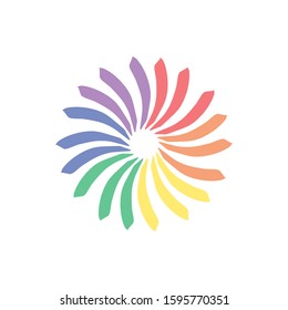 colorful abstract logo isolated on white background. web icon vector illustration. designed to show variations, community, unity, different, and friendship. suitable for business or others activities