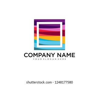 Colorful abstract logo vector