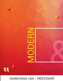 Colorful abstract low poly decoration. Geometric vector background. Modern and futuristic.