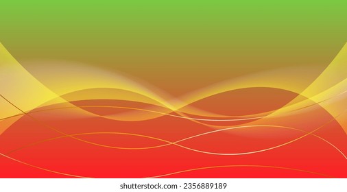 Colorful abstract luxury background with wavy and golden ribbon shiny lines. Modern graphic pattern banner template design. Vector illustration