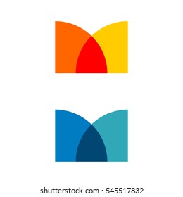 Colorful Abstract M Letter Logo Template Illustration Design. Vector EPS 10.