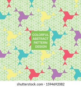 Colorful abstract mandala pattern design
