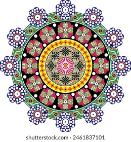 colorful abstract mandala round design.