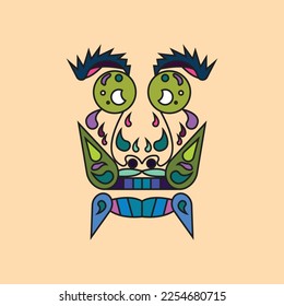 colorful abstract mask vector. With a simple design. Great for masks, animals, faces, abstracts, heads, ghosts, etc.