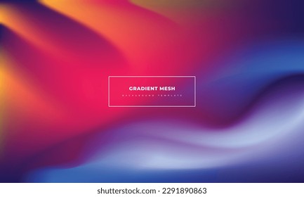 Colorful abstract mesh gradient background template copy space for poster, landing page, banner, pamphlet, leaflet, flyer, or brochure