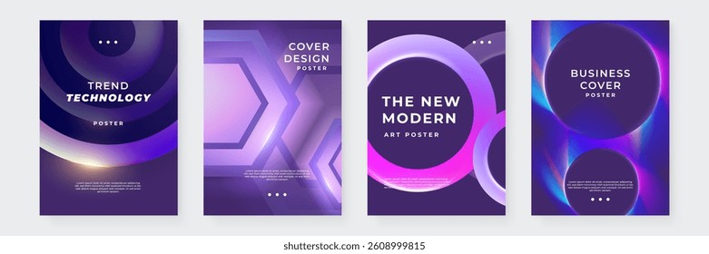 Colorful Abstract Minimalistic Geometric Art Poster Designs