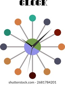 Diseño moderno Abstractas colorido del reloj